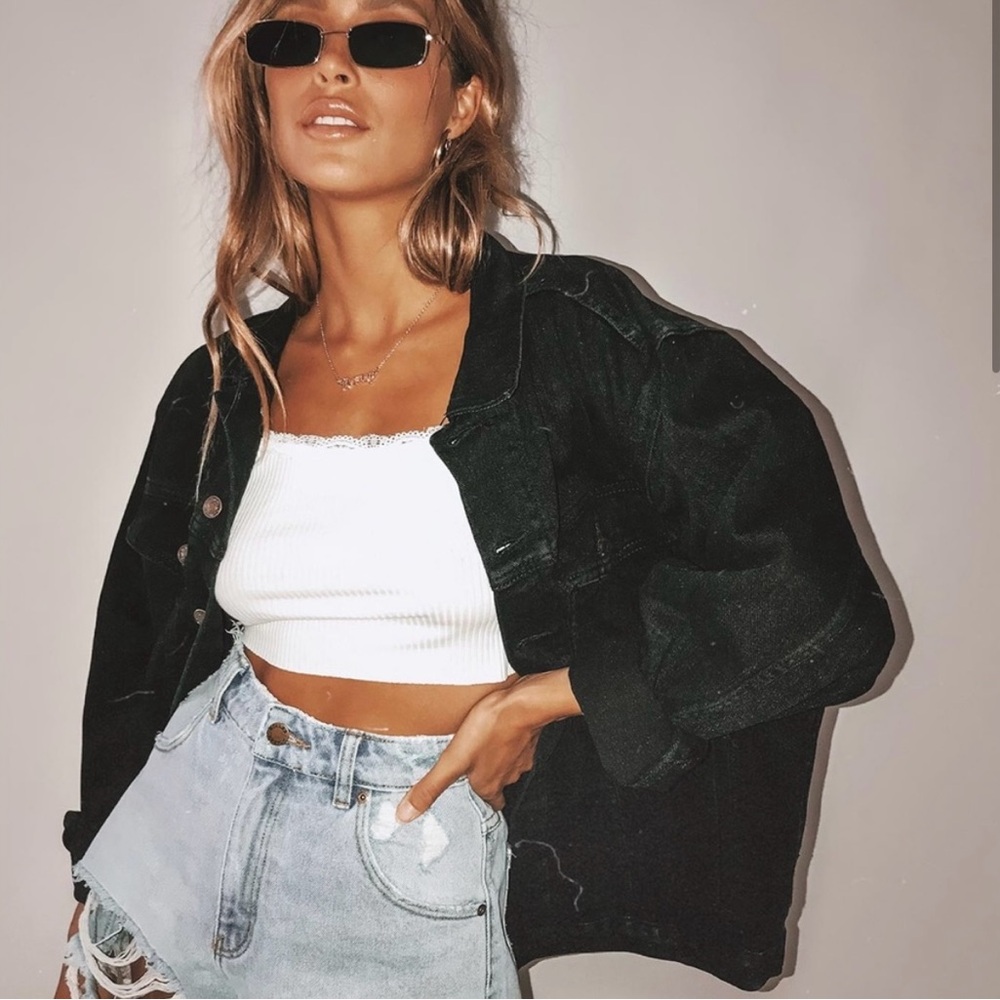 Black Oversized Denim Jacket